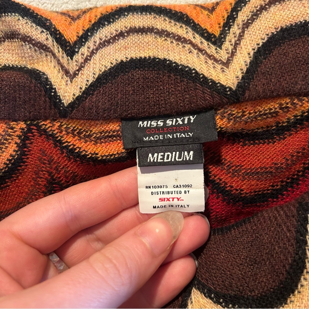 Vintage Wool Miss Sixty Geometric Dress - Picture 9 of 10